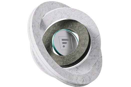 Flagstone Planetary Rings Design Element With Logo