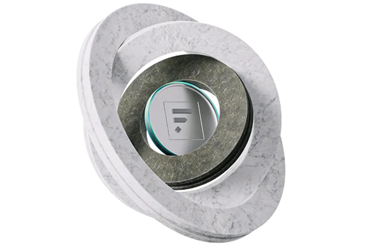 Flagstone Planetary Rings Design Element With Logo