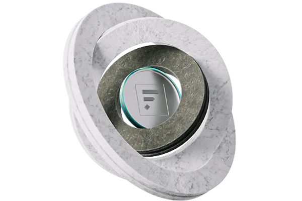 Flagstone Planetary Rings Design Element With Logo