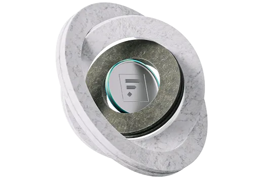 Flagstone Planetary Rings Design Element With Logo