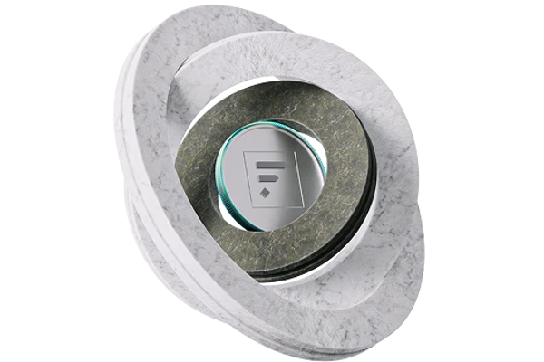 Flagstone Planetary Rings Design Element With Logo